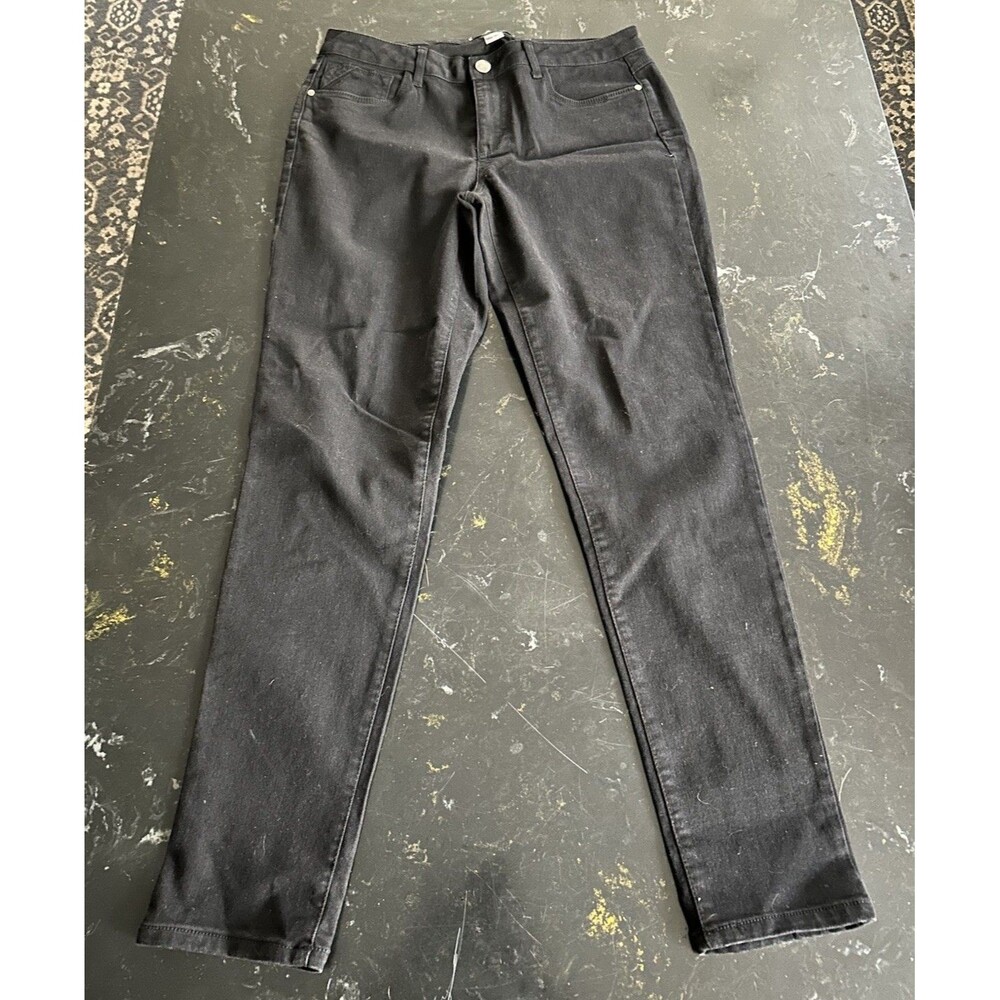 Kate & Mallory Womens Black Stretch Denim Slim Leg Jeans Size 12